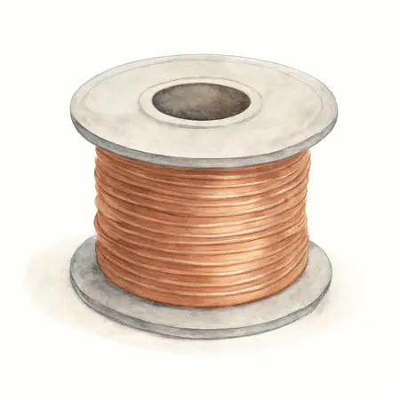 Water color illustrative image of a generic 0.025 in. ER70S-6 MIG Solid Welding Wire, 11 lb. Roll