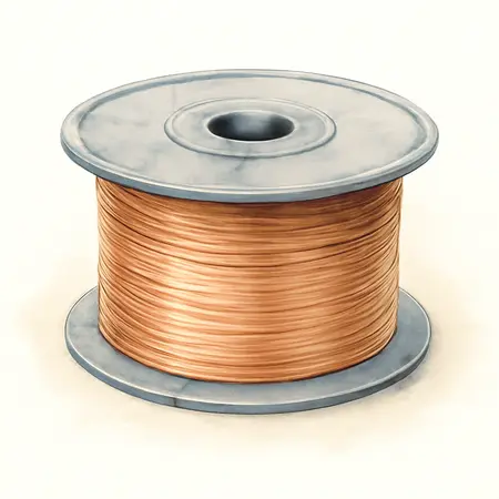 Water color illustrative image of a generic 0.035 in. ER70S-6 MIG Solid Welding Wire, 11 lb. Roll
