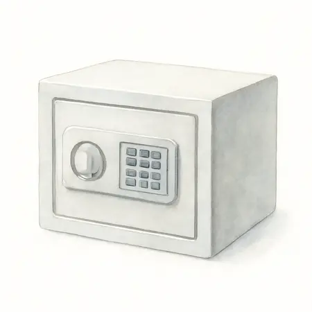 Water color illustrative image of a generic 0.19 cu. ft. Electronic Digital Safe