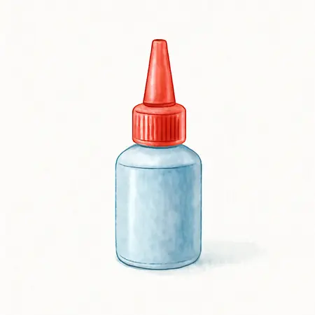 Water color illustrative image of a generic 0.20 fl. oz. Semi-Permanent Threadlock