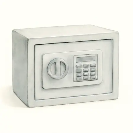 Water color illustrative image of a generic 0.37 cu. ft. Electronic Digital Safe
