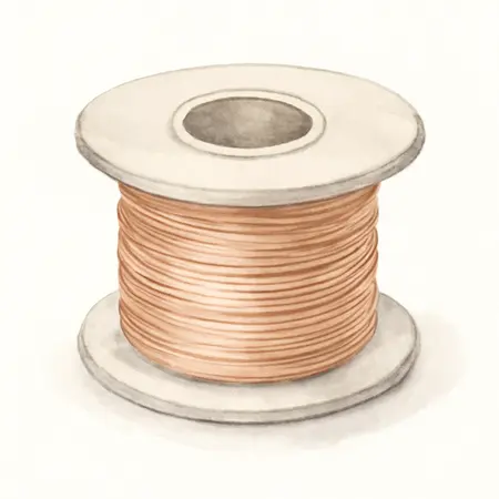 Water color illustrative image of a generic 0.045 in. ER70S-6 MIG Solid Welding Wire, 11 lb. Roll