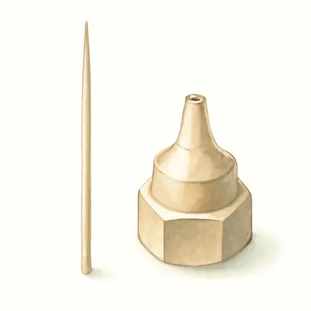 Water color illustrative image of a generic 0.8mm Needle/Nozzle Kit for AVANTI HVLP Sprayers