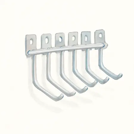 Water color illustrative image of a generic 1-1/2 in. Angled Pegboard Hooks, 7 Piece