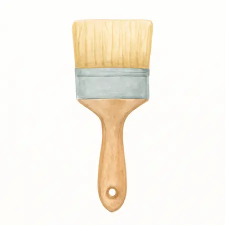 Water color illustrative image of a generic 3 in. Flat Paint Brush, GOOD Quality