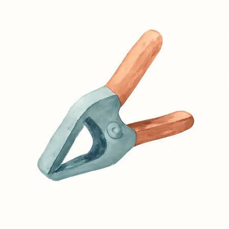 Water color illustrative image of a generic 1-1/2 in. Nylon Spring Clamp