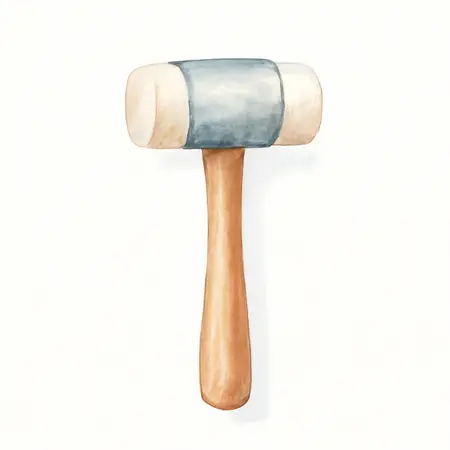 Water color illustrative image of a generic 1-1/2 lb. Soft Face Mallet