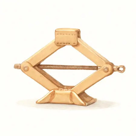 Water color illustrative image of a generic 1-1/2 ton Scissor Jack