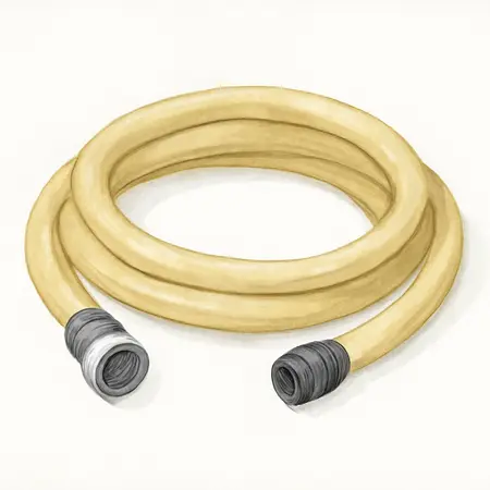 Water color illustrative image of a generic 1-1/4 in.  x 24 ft.  Sump Pump Discharge Hose Kit