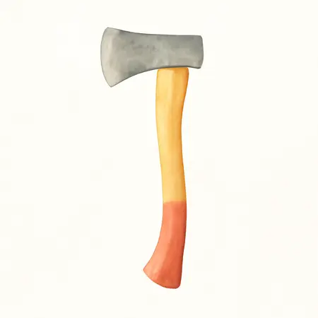 Water color illustrative image of a generic 1-1/4 lb. Fiberglass Axe