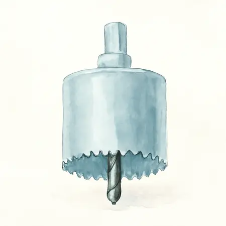 Water color illustrative image of a generic 1-1/8 in. Carbide Tipped Hole Cutter