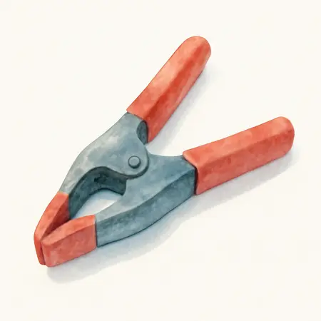 Water color illustrative image of a generic 1-3/4 in. Nylon Spring Clamp