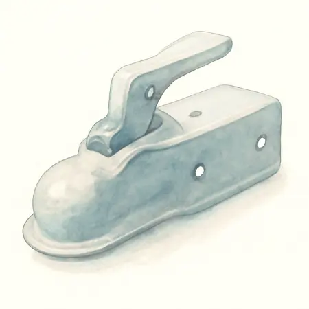Water color illustrative image of a generic 1-7/8 in. x 2-1/2 in. Ball Coupler