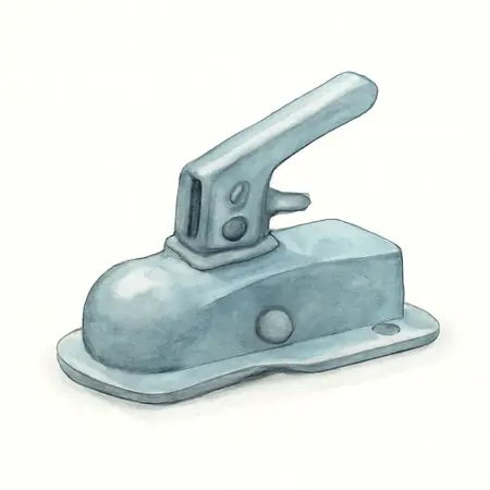 Water color illustrative image of a generic 1-7/8 in. x 2 in. Ball Coupler