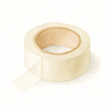 Water color illustrative image of a generic 55 yds. x 1.88 in. Clear Packaging Tape