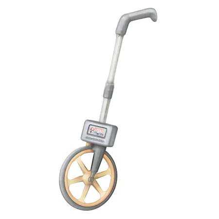 Water color illustrative image of a generic 10,000 Ft./Meter Digital Measuring Wheel