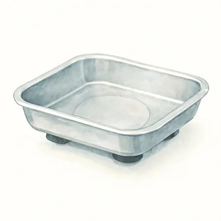 Water color illustrative image of a generic 10-1/2 in. x 11-1/2 in. Magnetic Stainless Steel Parts Tray