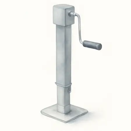 Water color illustrative image of a generic 10,000 lb.  Drop Leg Trailer Jack