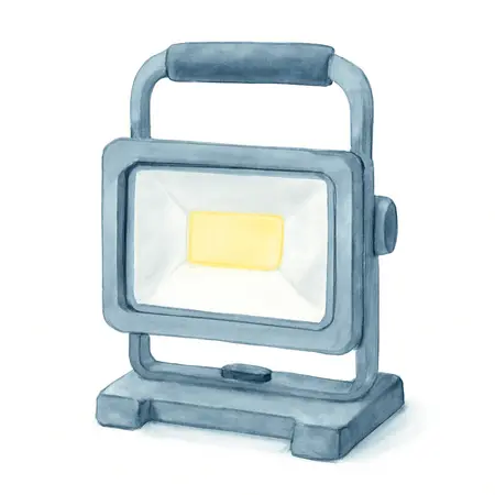 Water color illustrative image of a generic 1000 Lumen LED Work Light
