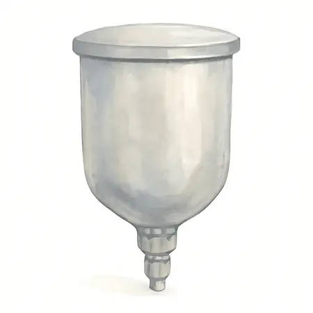 Water color illustrative image of a generic 1000 cc Gravity-Feed Paint Cup