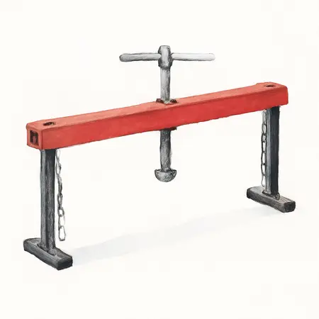 Water color illustrative image of a generic 1000 lb. Capacity Engine Support Bar