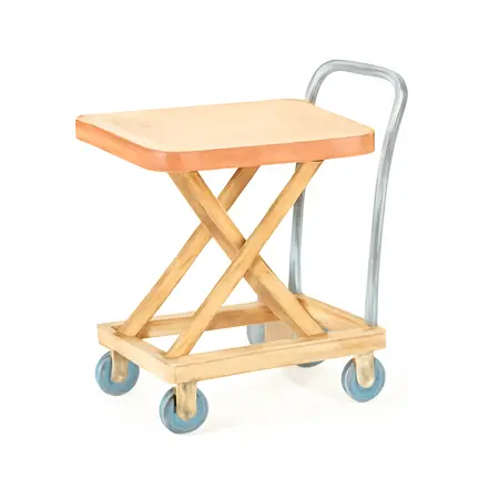 Water color illustrative image of a generic 1000 lb. Capacity Hydraulic Table Cart