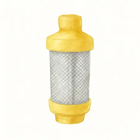 Water color illustrative image of a generic 100 Mesh Spray Gun Filter (Yellow)
