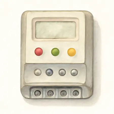 Water color illustrative image of a generic 100 Watt Solar Charge Regulator