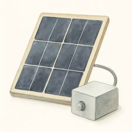Water color illustrative image of a generic 100 Watt Amorphous Solar Panel Kit