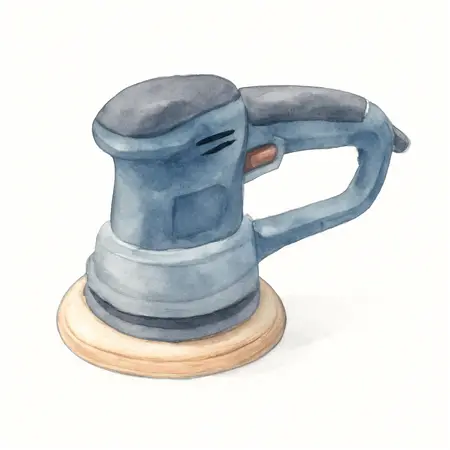 Water color illustrative image of a generic 10 Amp, 7 in. Variable-Speed Rotary Polisher/Sander