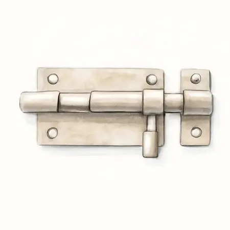 Water color illustrative image of a generic 10 In. Tower Bolt