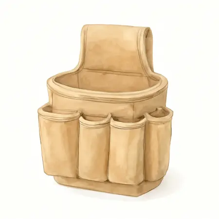 Water color illustrative image of a generic 10 Pocket Carpenters Pouch