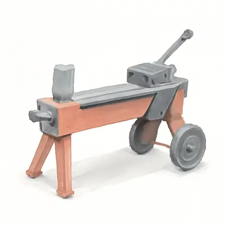 Water color illustrative image of a generic 10 Ton Hydraulic Log Splitter