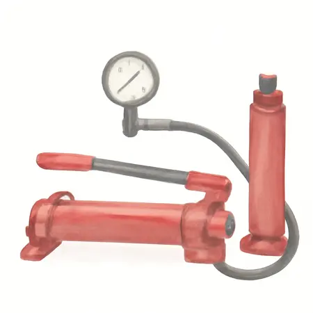 Water color illustrative image of a generic 10 Ton Portable Hydraulic Equipment Kit