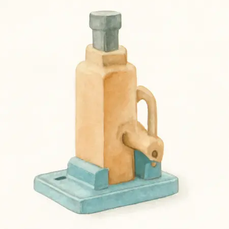 Water color illustrative image of a generic 10 Ton Toe Jack
