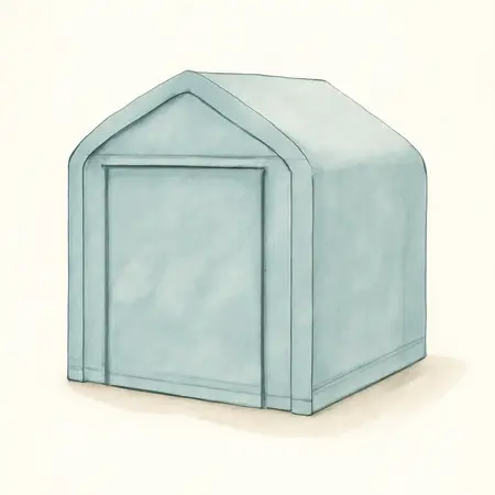 Water color illustrative image of a generic 10 ft. x 10 ft. Portable Shed