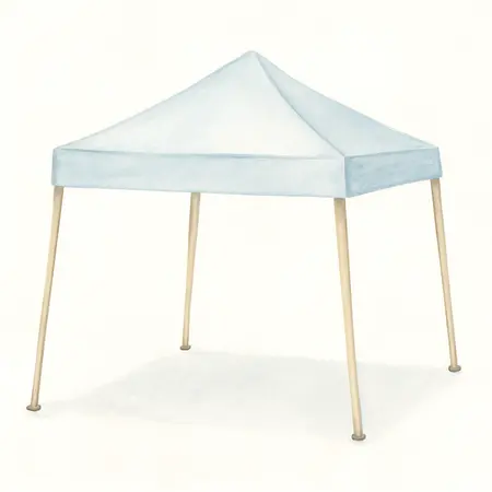 Water color illustrative image of a generic 10 ft. x 10 ft. Slant Leg Pop-Up Canopy