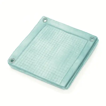 Water color illustrative image of a generic HFT 10 ft. x 12 ft. Mesh All-Purpose/Weather-Resistant Tarp