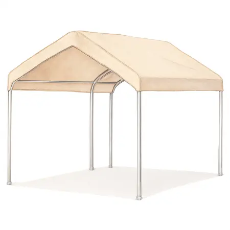 Water color illustrative image of a generic 10 ft. x 17 ft. Portable Car Canopy