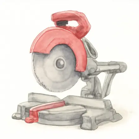 Water color illustrative image of a generic 10 in. Dual-Bevel Sliding Compound Miter Saw