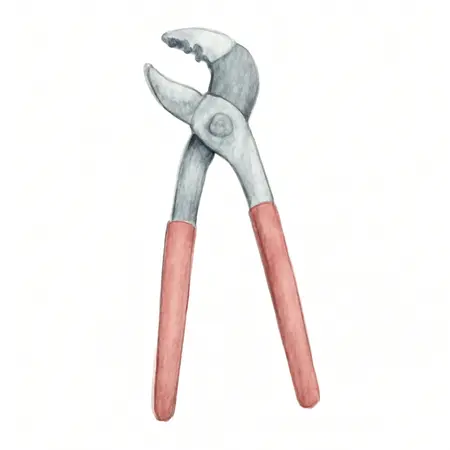 Water color illustrative image of a generic 10 in.  Fast Adjust Water Pump Pliers