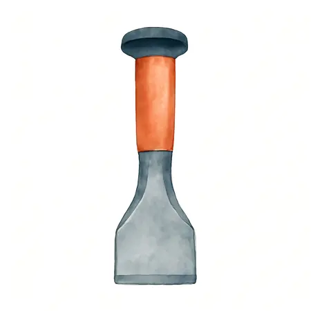 Water color illustrative image of a generic 10 in. Flat Chisel