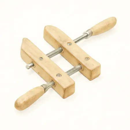 Water color illustrative image of a generic 10 in. Handscrew Clamp