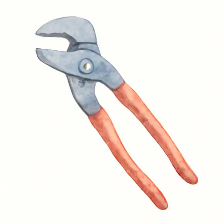 Water color illustrative image of a generic 10 in. High Performance V-Jaw Groove Joint Pliers