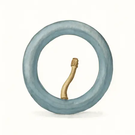 Water color illustrative image of a generic 10 in. Inner Tube with Curved Stem