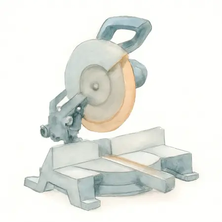 Water color illustrative image of a generic 10 in. Sliding Compound Miter Saw