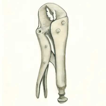 Water color illustrative image of a generic 10 in. Extreme Grip Locking Pliers
