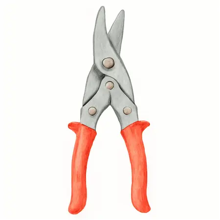 Water color illustrative image of a generic 11-1/2 in. Left Cut Aviation Snips