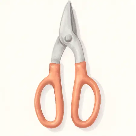 Water color illustrative image of a generic 11-1/2 in. Straight Cut Aviation Snips