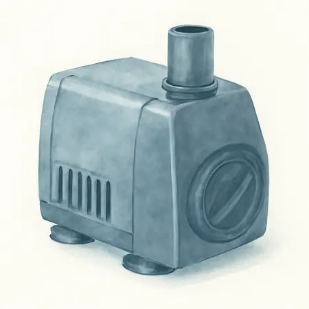 Water color illustrative image of a generic 110 GPH Submersible Fountain Pump